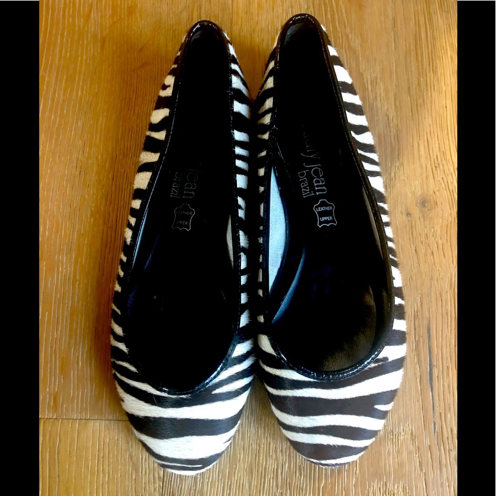 Zebra print flats size 8 new